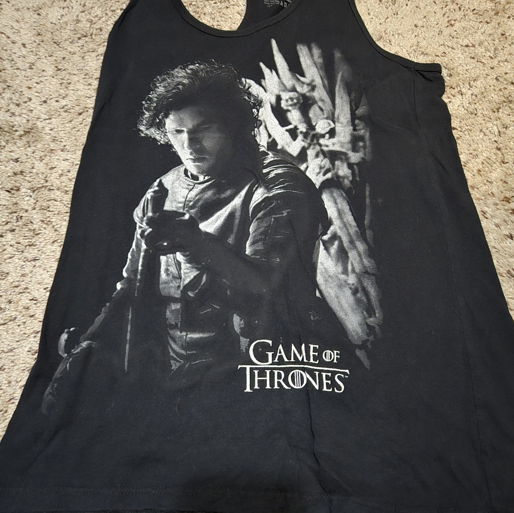 Black Game of Thrones John Snow tank top size med